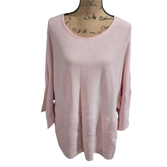 J.Jill pureJill Cashmere Blend Pink Knit Kimono Sweater‎ Size Large - Picture 1 of 6